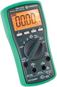 Greenlee DM-210A Digital Multimeter With Auto and Manual Ranging Operation and Non-Contact Voltage Detection, Green