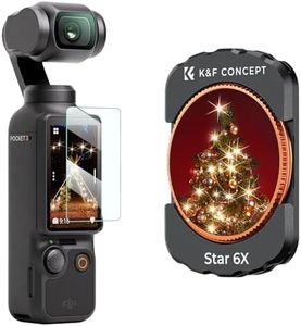 K&F Concept Magnetic Star Filter for DJI Osmo Pocket 3, 6 Points Cross Screen Starburst Sparkling Effect Lens Filter, Optical Glass/HD/Multi-Coated Filters