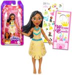 Disney Princess Pocahontas Doll Set - 3 Pc Pocahontas Toy Bundle with Pocahontas Doll for Girls, Stickers, and More (Pocahontas 5 Inch Petite Figure for Kids, Toddlers)