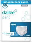 Dailee Pants Plus XL - 90x Incontinence Pants for Women and Men - 6 Pack of 15 Adult Nappies - High Absorbency Pull Up Diapers, Disposable Protective Briefs
