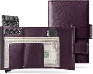 VULKIT Pop Up Wallet, Leather Automatic Credit Card Holder Wallet RFID Blocking Bifold Pocket Wallet with Banknote Slot for Women Men