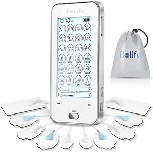 Belifu Tens Unit Muscle Stimulator Independent 24 Modes, Pulse Massager Touchscreen Tens EMS Machine for Neck Back Arms Chronic Pain Relief Sciatica Tendonitis Plantar Body Building