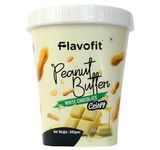 Flavofit Crispy White Chocolate Peanut Butter 900g | 24g Protein | Healthy & tasty | Vegan | Cholesterol & Trans fat free