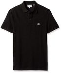 Lacoste Men's Short Sleeve Classic Pique Polo Shirt, Black, Large