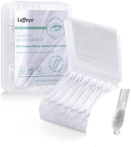 Loffeyo 50 Count Makeup Remover Cotton Swabs, Eye & Lip Sticks remover With White Lily, Liquid-Filled Makeup Remover Swabs, Space Saving and Travel Essentials