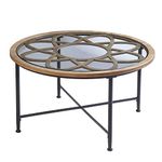 SEI Furniture Melvoir Cocktail Table, Black/Natural