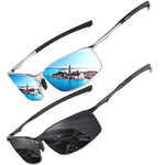 Polarised Sunglasses For Mens Womens UV Protection metal frame Ultra Light Driving Fishing Running Outdoor Pilot Sun glasses