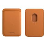 Captese Faux Leather Unisex Mag-Safe Wallet Pouch, Magnetic Credit/Debit Card Holder with RFID Blocking for iPhone 14/13 / 12 Series (California Poppy)