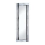 Barcelona Trading Grace Silver Glass Framed Full Length Bevelled Wall Mirror 48, 120 x 40, SWS001-1