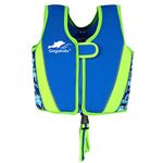 Kids Swim Trainer Vests Boys Girls Floating Jackets Waterproof Learn-to-Swim Swiming Equipment for Children (Green, L)