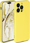 ONEFLOW Soft Case for Apple iPhone 14 Pro, Silicone Case with Camera Protection, Silicone Case with Raised Screen Protection, Back Cover Protective Case, Soft Mobile Phone Case, Yellow