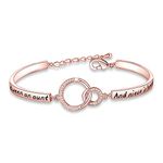 WUSUANED Aunt And Niece Gift The Love Between An Aunt And Niece Is Forever Relationship Bracelet Aunt Gift From Niece (love between an aunt and niece bracelet rose gold)