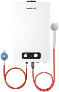 Chauffe-eau à Gaz 16 Litres, CAMPLUX BD422-DE Chauffe-eau Instantané LPG, 50mbar, pour Camping/Extérieur/Jardin, 32KW