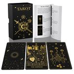 ACELION Original Tarot Card Set with Guide, 78 Pieces of Tarot Cards with Gold foil on The Surface， Fortune-Telling Game, Tarot for Beginners……