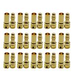 GTIWUNG 15 Pairs 3.5mm Banana Plug Bullet Connector, 3.5mm Gold Plated Male and Female Bullet Banana Connectors Plugs Replacements for DIY RC Battery ESC Motor