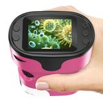 1000X Handheld Digital Microscope for Kids - 4K 2.0" Screen, Rechargeable Mini Labster Portable Pocket Scope, Includes Slides Kit - Science Gadget Edu Gift for Children Ages 4-12