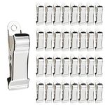 50 PCS 1/2 Inch Wide Metal Mini Clamps Alligator Clips Wide Crocodile Clamps Spring Clamps Test Line Crocodile Alligator Clips for Work, Cable Lead Clip (Silver)