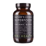 KIKI Health Nature's Living Superfood Powder - Immune System Support Blend of Raw Green Foods & Plant Juices - Contains 36 Alkalising Ingredients -Gluten Free, Suitable for Vegetarians & Vegans 150g