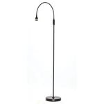 Adesso 3219-01 Prospect 45"-56" LED Floor Lamp, Black, Smart Outlet Compatible