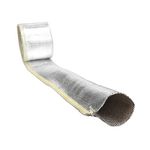 AC PERFORMANCE 1"(25mm) Lightweight Aluminum Fiberglass Heat Shield Sleeve Insulated Protection for Braided Hoses, Fuel Lines, Cables or Electrical Wiring Heat Protection (3 Feet Length)