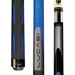Lucasi Hybrid L-H10 Original Genesis Blue and Metallic Silver Golf Style Technology Cue, 20-Ounce