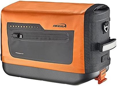 Ibera Bike Trunk Bag - PakRak Clip-On Quick-Release Waterproof Bicycle Commuter Bag (Orange)