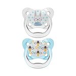 Dr. Brown's PreVent Contour Pacifier, Stage 1 (0-6m), Polka Dots Blue, 2-Pack