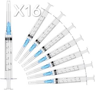 MED NEEDLE 23 Gauge 1 Inch Needle With Syringe, 3ml Luer Lock Syringes with Needle, Sterilized Individually Packaged (16 Pack)