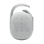 JBL Clip 4 - Portable Mini Bluetooth Speaker, Big Audio and Punchy bass, Integrated Carabiner, IP67 Waterproof and dustproof, 10 Hours of Playtime, Speaker for Home, Outdoor and Travel - (White)