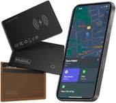 Wireless Charging Wallet Tracker RFID Card, Rechargeable Luggage Tracker & RFID Wallet Key Finder, Tracking Tag for Car, Bluetooth Tracker Card Work with Apple Find My (iOS Only), Apple MFi Certified