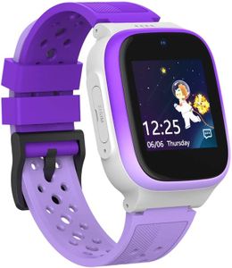 KidsOClock Kids Smart Watch Phone, 4G WiFi and GPS Tracker with SOS Calls, Video Calls, Children Smartwatches, IP67 Waterproof, Purple