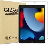 [1 Pack] ProCase iPad 10.2 9th Gen 2021/ 8th 2020/ 7th 2019 Screen Protector, Tempered Glass Screen Film Guard for 10.2" A2602/A2603/ A2270/A2428/ A2197/A2198 -Clear