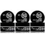 RedOne Hair Styling Aqua Wax Black 3x 150 ml | Gel Wax | Lime Scent | Extra Hold | Men & Women Hair Wax | Long Lasting | Shiny Look | Maximum Control