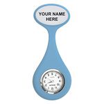 ROLSELEY Personalised Silicone Clip On Nurse FOB Watch Brooch with Pin for Doctors, Paramedics, Nurses - Perfect Nurse Gifts - Sturdy, Safe, Secure - Light Blue