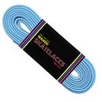 Bont Skates Waxed Laces - Roller Figure Inline Hockey Derby Quad Skate Shoes - 6mm & 8mm - 47" 71" 79" 96" 108" -Tickle Blue (6mm Wide / 108 inch / 275cm)