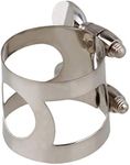 Yibuy Silver Nickel Plated Mouthpiece Ligature with Double Screws For Your Clarinet