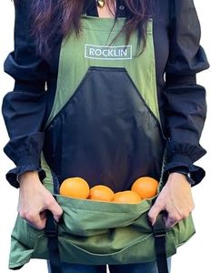 Rocklin Gardening Apron – Heavy Duty Canvas Garden Apron For Women & Men | Waterproof Lining With Deep Harvest Pouch | Perfect Holiday & Christmas Gift for Mom, Dad & Gardeners (Green)