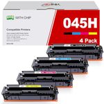 045H Toner Cartridge, Compatible for Canon 045H Toner Cartridge, CRG-045H High Yield, for Canon MF634Cdw Toner Black, Color ImageCLASS MF632Cdw LBP612Cdw LBP611Cn 613Cdw LBP612C Printer, 4-Pack