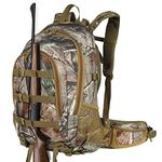 AUMTISC Hunting Backpack with Rifle Holder, Camo Waterproof Hunting Pack for Men, 40L Hiking Daypacks