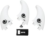 Bps (3) Fiberglass Reinforced Surfboard Fins - White