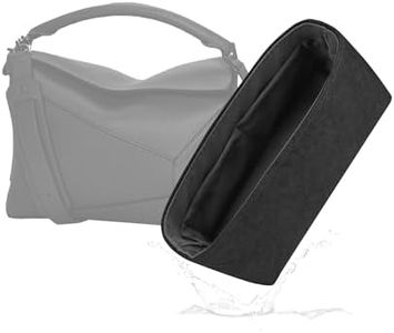 19 NeatThin Lightweight Purse Insert, Waterproof Surface and Silky Satin Lining, Fit for Loewe Puzzle(Large, Black)
