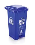 ARISTO Plastic Step-On Pedal Garbage Waste Dustbin (70 L, Blue)