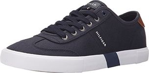 Tommy Hilfiger Men's Pandora Sneaker, Navy Canvas, 13