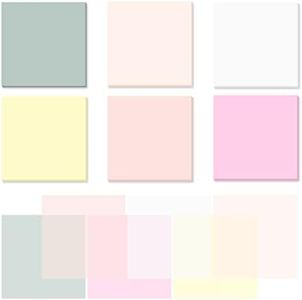 Temiary 6Pads Transparent Sticky Notes, Clear Sticky Note Waterproof See Through Memo Pad, Markers Stickers Translucent Index Book Tabs for Annotating Bible Study Supplies, 50Sheets/Pad
