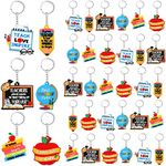 Henoyso 36 Pcs Teacher Keychain Bulk Teacher Appreciation Gifts in Bulk Christmas Teacher Gift Teacher Accessories(Book)