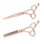 PURPLEBIRD Hairdressing Scissors Set 6 Inch Hair Scissors Set Professional Hair Thinning Scissors Kit Barber Scissors Set for Men Women and Children