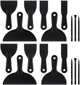 Plastic Putty Knives Set, Plastic Putty Filler Knife & Scrapers Tool Non Scratch, Spackle Knife Scraper Tool for Wall Repair, Wallpaper Paint Removal (18)