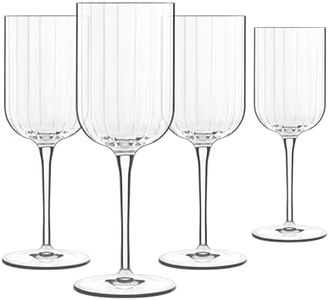 Luigi Bormioli C452 Bach White Wine Glass 4-Pieces, 280 ml Capacity, Clear