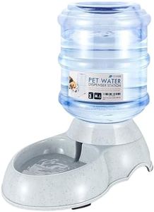 Flexzion Gravity Pet Water Dispenser Drinking Station for Dogs Cats (3 Gallon) Automatic Replenish Waterer for Small Large Breed Dog Cat Animal, Feeding Watering Fountain Supplies Bottle Dish Bowl