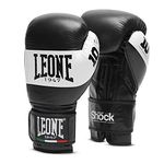 LEONE 1947, Shock Boxing Gloves, Unisex Adult, Black, 10 OZ, GN047